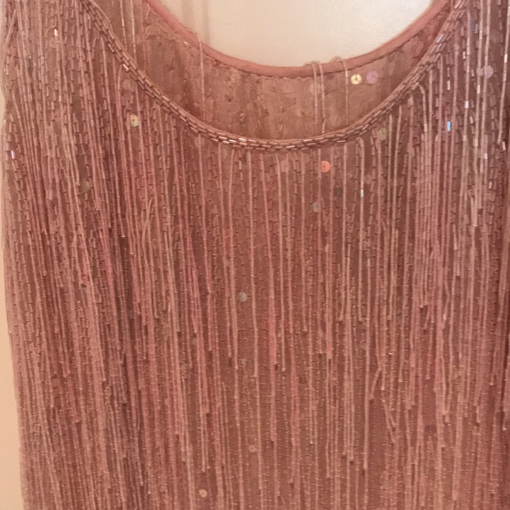 Pink Sequin Fringe Tank Top - Picture 5 of 8